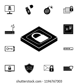 Lock button icon. Detailed set of cyber security. Premium graphic design. One of the collection icons for websites, web design, mobile app on white background