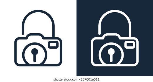 lock camera logo creative Logo icon logo abstract vector illustration