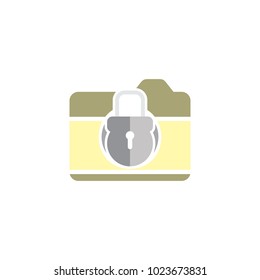 Lock Camera Logo Icon Design