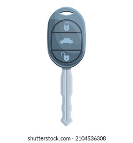 Bloquear el vector de caricatura de la tecla de alarma del coche. Sistema remoto. Cadena de puertas
