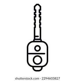 Lock car key icon outline vector. Smart button. Digital device