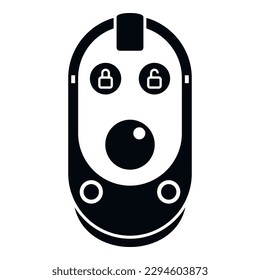 Sperren Sie die Autoschlüssel Symbol einfache Vektorgrafik. Intelligente Taste. Digitales Gerät