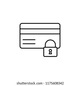 Lock card icon. Element of global logistics icon for mobile concept and web apps. Thin line Lock card icon can be used for web and mobile