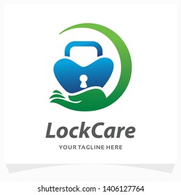 Lock Care Logo Design Template