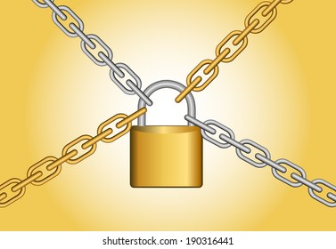 Lock with chain