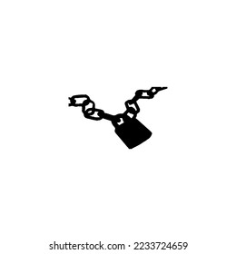 Bloquear icono de cadena. Sencillo símbolo de fondo de póster de la empresa seguro de estilo. Bloquear el elemento de diseño del logotipo de la marca de la cadena. Bloquear la impresión de camisetas de la cadena. Vector para pegatinas.