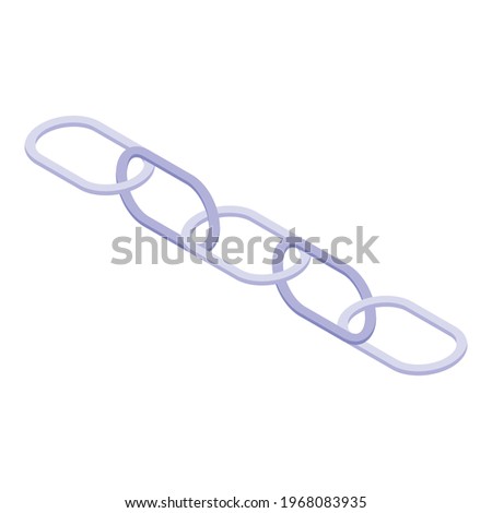 Lock chain link icon. Isometric of Lock chain link vector icon for web design isolated on white background