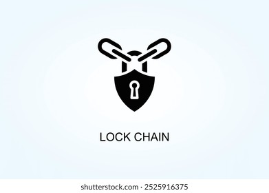 Lock Chain Vector Or Logo Sign Symbol Illustration