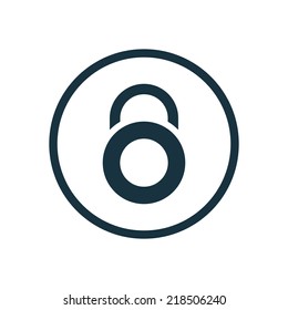 lock circle background icon, isolated on white background 
