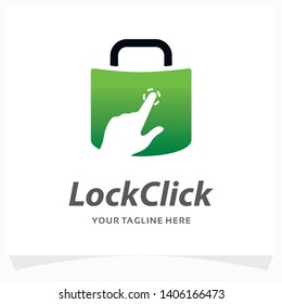 Lock Click Logo Design Template