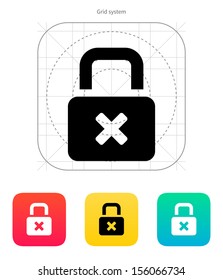 Lock is close icon. Vector illustration.