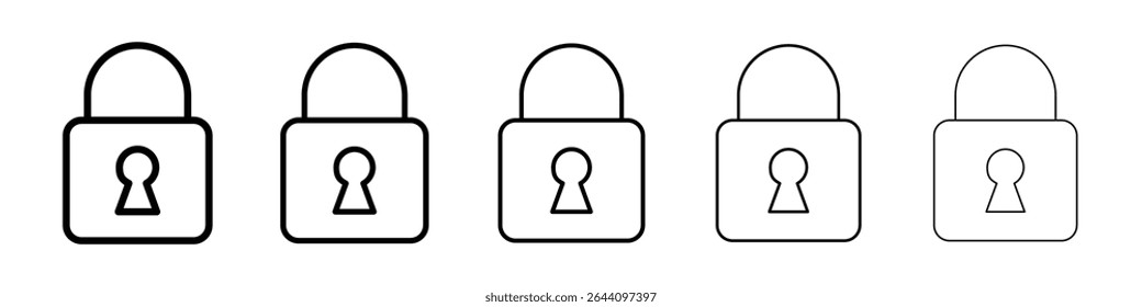 Lock closed icon concept. graphic design, logo, Web, UI.