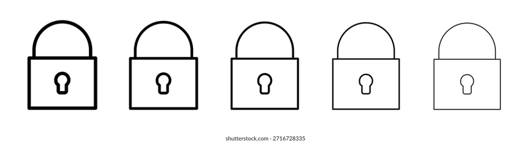 Lock closed icon design, logo, app, UI. Vector illustration, EPS