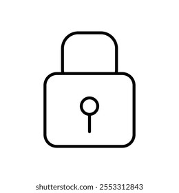 Lock closed icon isolated on white background
