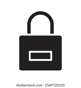 Lock closed icon Line Art Logo set