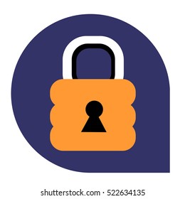 Lock or closed icon of set tricolor