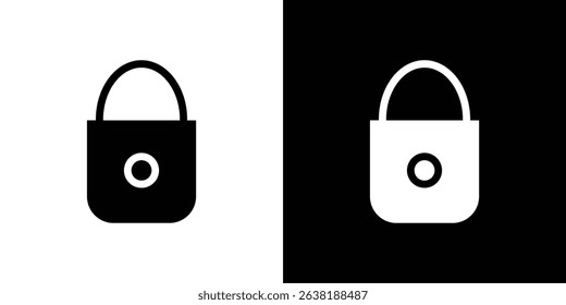 Lock closed icon Vector in flat style. Collection silhouettes