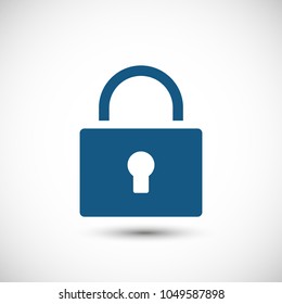 Lock closed icon vector illustration. Linear symbol with thin outline. The thickness is edited. Minimalist style.