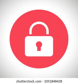 Lock closed icon vector illustration. Minimalist style.
