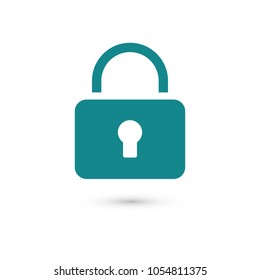 Lock closed icon vector illustration. Minimalist style.
