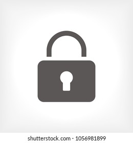 Lock closed icon vector illustration. Minimalist style.