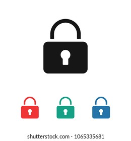 Lock closed icon vector illustration. Minimalist style.