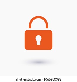 Lock closed icon vector illustration. Minimalist style.