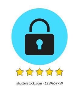 Lock closed icon vector illustration. Minimalist style.