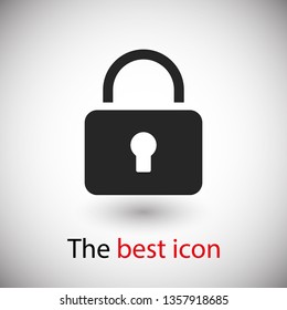Lock closed icon vector illustration. Minimalist style.