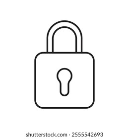 Lock closed icon vector isolated on white background.