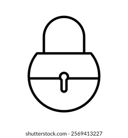 Lock closed icon Vector logo outline