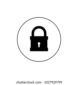 Lock closed logo, protect logo, padlock