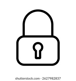Lock or closed padlock icons set designed in filled, outline, line and stroke style