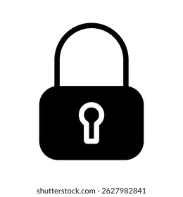 Lock or closed padlock icons set designed in filled, outline, line and stroke style