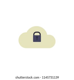 lock in cloud icon. Element of cyber security icon for mobile concept and web apps. Colored lock in cloud icon can be used for web and mobile
