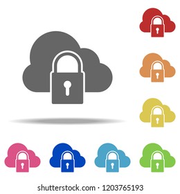 lock cloud icon. Elements of web in multi color style icons. Simple icon for websites, web design, mobile app, info graphics
