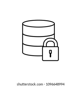 lock in coins icon. Element of cyber security icon for mobile concept and web apps. Thin line lock in coins icon can be used for web and mobile on white background