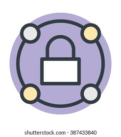 Lock Colored Vector Icon