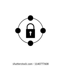 lock communities icon. Element of web icon for mobile concept and web apps. Glyph lock communities icon can be used for web and mobile