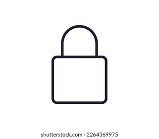 Lock concept. Single premium editable stroke pictogram perfect for logos, mobile apps, online shops and web sites. Vector symbol isolated on white background. 