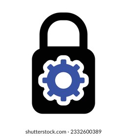 Lock Configuration Icon, Vector Graphics