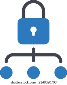 lock connection Vector illustration on a transparent background.Premium quality symbols.Glyphs vector icon for concept and graphic design.