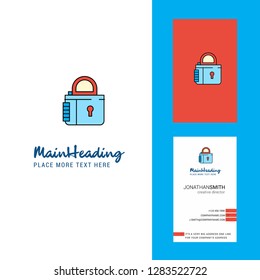 Lock  Creative Logo and business card. vertical Design Vector