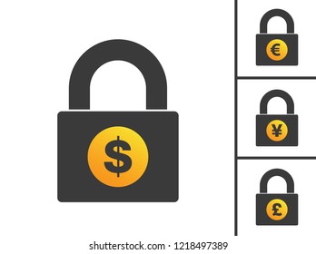 LOCK Currency, Vector Stock