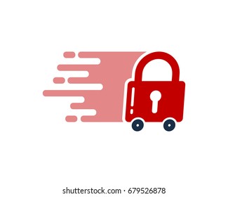 Lock Delivery Icon Logo Design Element