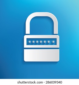 
Lock design on blue background,clean vector
