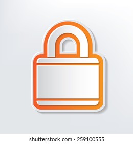 Lock design on white background,clean vector