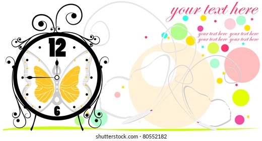 lock design over colored butterfly