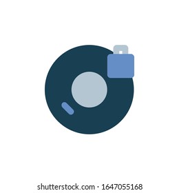 lock disc icon. Perfect for application, web, logo and presentation template. icon design flat style