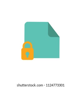 Lock Document Logo Icon Design